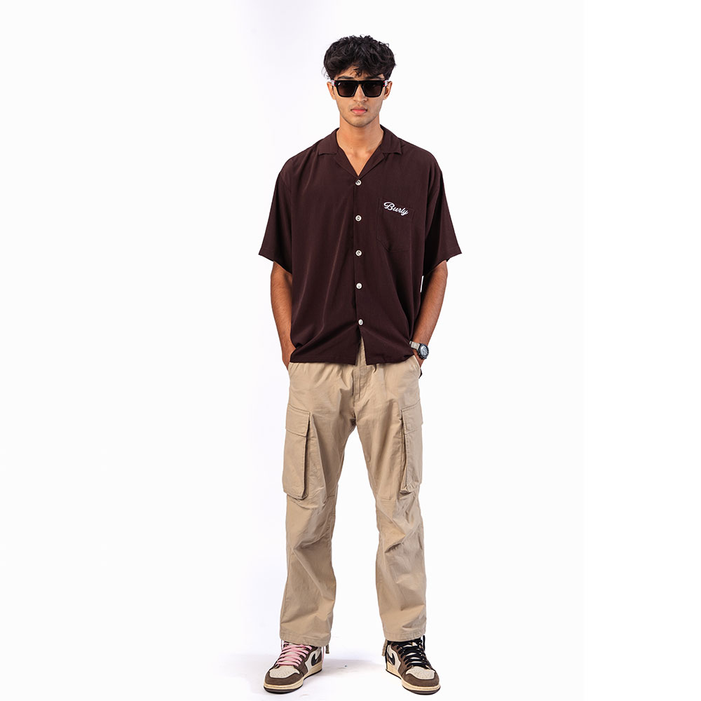 Brown Shirt M1 Buff Brown Casual Shirt - Image 1