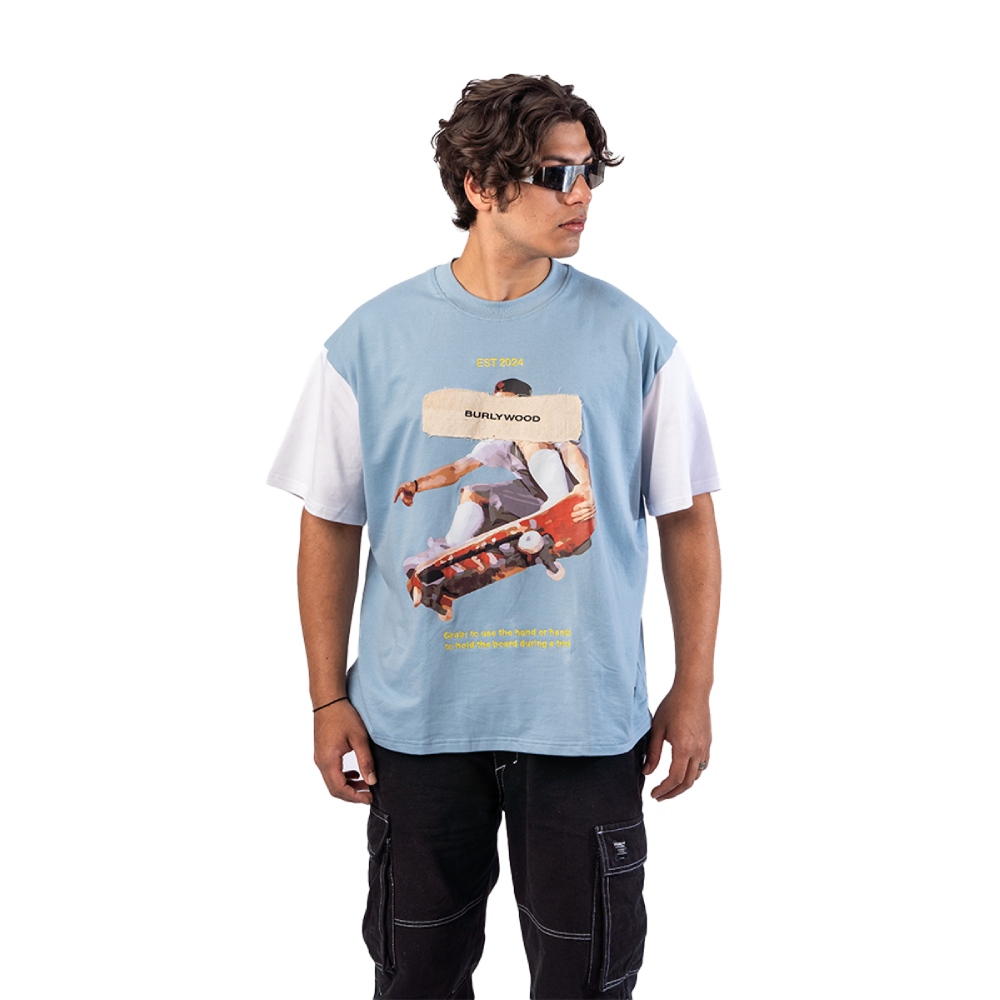 skate-tee-male-model Skyline Skater Relaxed Fit Tee - Image 1