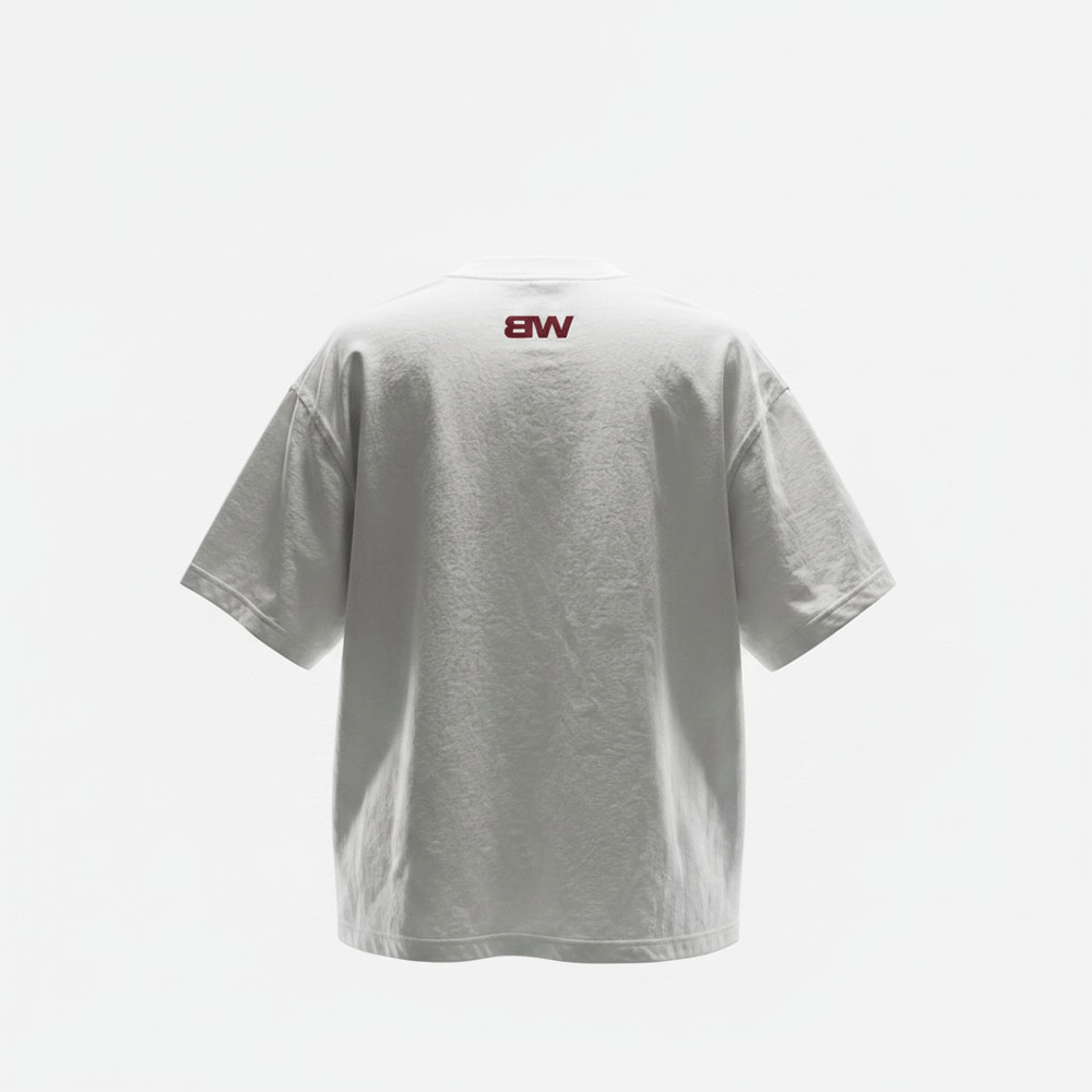 Burlywood White Bg back Unravel Tee - Image 2